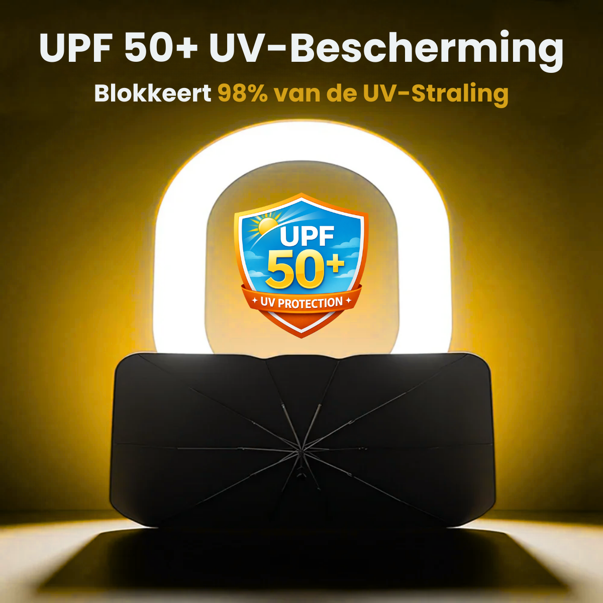 UV 50+ bescherming zonnescherm auto tegen zon en hitte