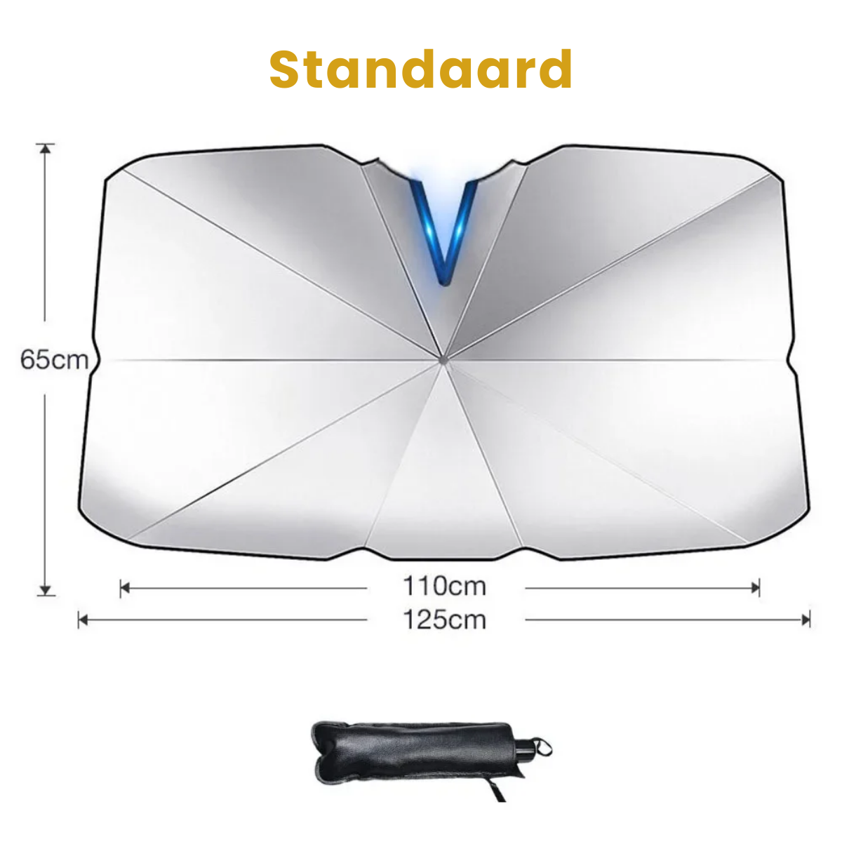Zonnescherm auto voorruit standaard maat afmetingen
